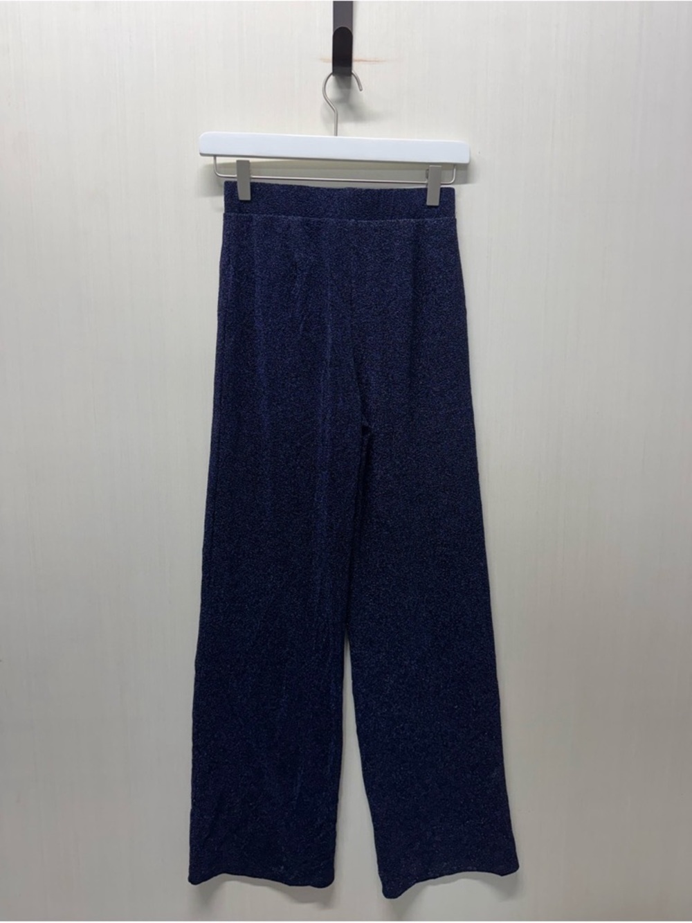 Kids Navy Wide-Leg Knit Pants